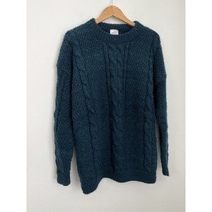 Signature Imports 100% Wool Cable Knit Fishermans Sweater Made in Nepal …